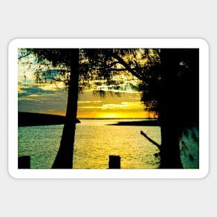 Tropical beach silhouettes Sticker